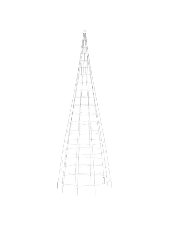 Led ziemassvētku eglīte uz karoga masta 550 led krāsains 300 cm