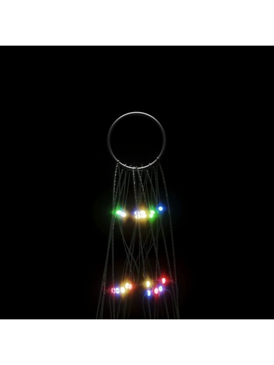 Led ziemassvētku eglīte uz karoga masta 550 led krāsains 300 cm