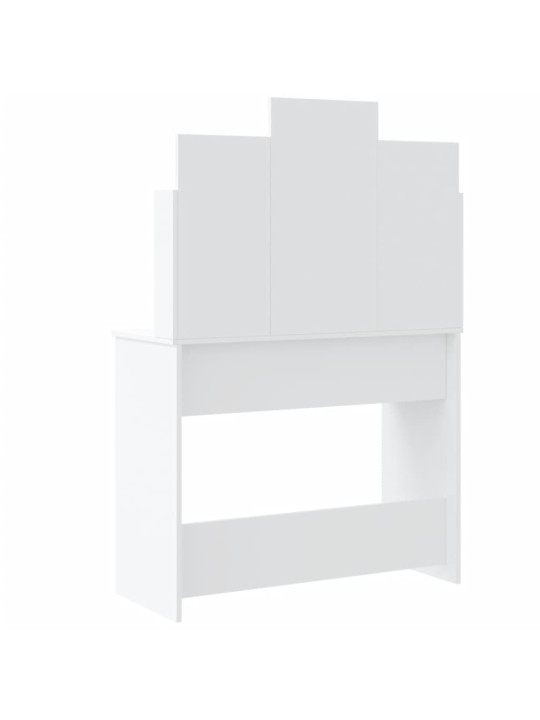 Spoguļgaldiņš ar led, balts, 96x40x142 cm