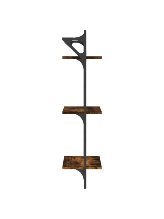 Sienas plaukti ar stieņiem, 2 gab., ozolkoka, 30x25x100 cm