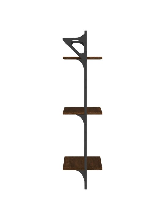 Sienas plaukti ar stieņiem, 2 gab., ozolkoka, 30x25x100 cm