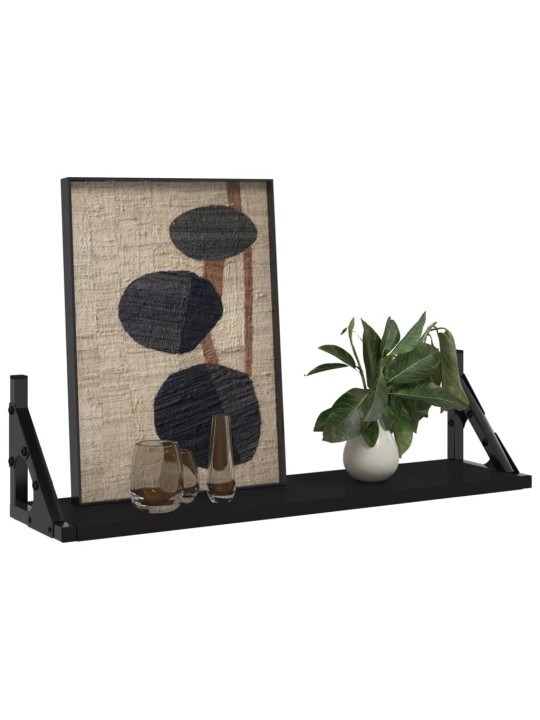 Sienas plaukti, 2 gab., melni, 60x15x15,5 cm
