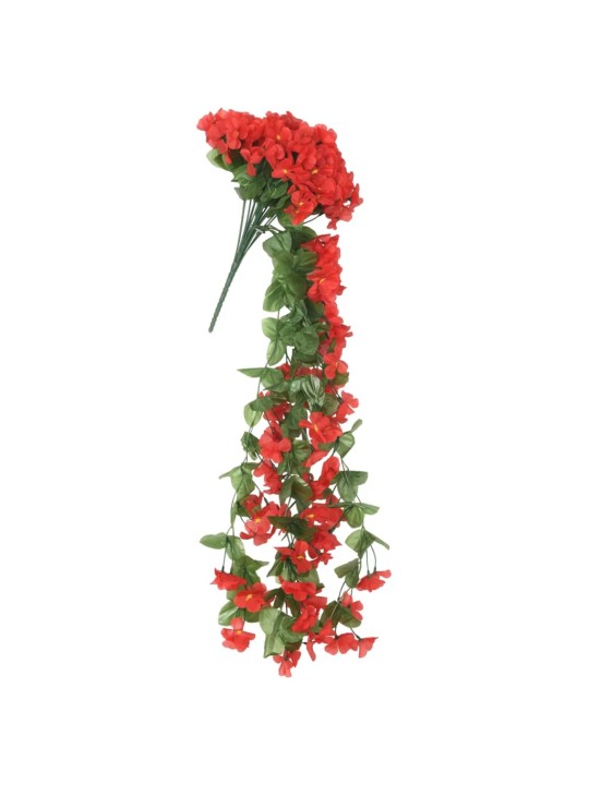 Ziemassvētku ziedu vītnes, 3 gab., sarkanas, 85 cm
