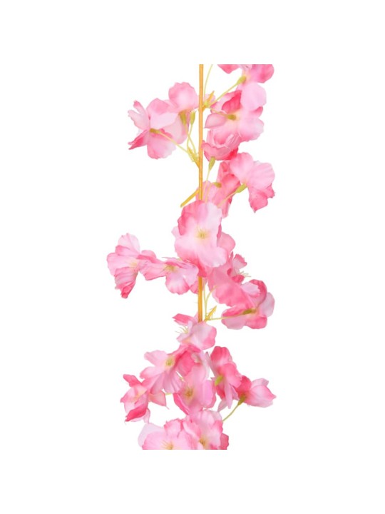 Ziemassvētku ziedu vītnes, 6 gab., tumši violetas, 180 cm