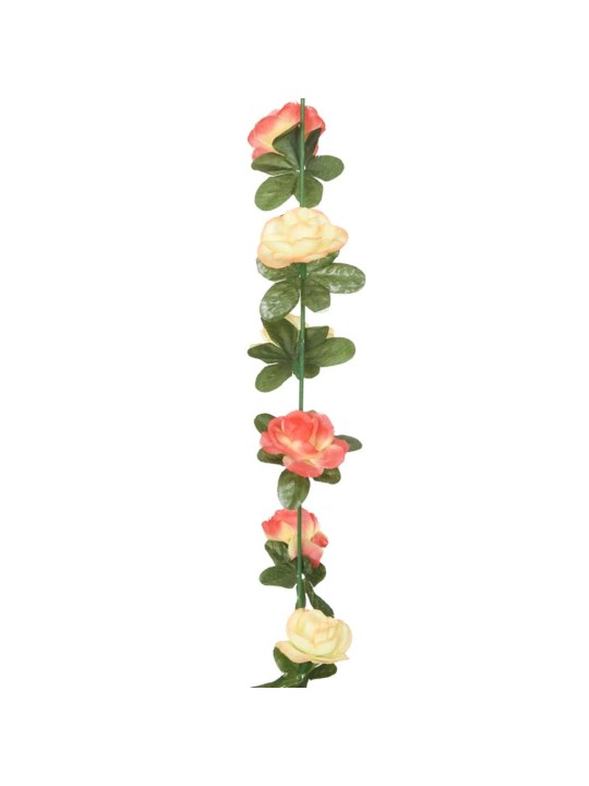 Ziemassvētku ziedu vītnes, 6 gab., rozā šampanieša krāsā, 240cm