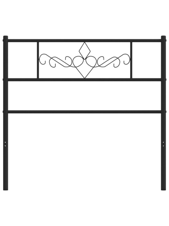 Gultas galvgalis, metāls, melns, 100 cm