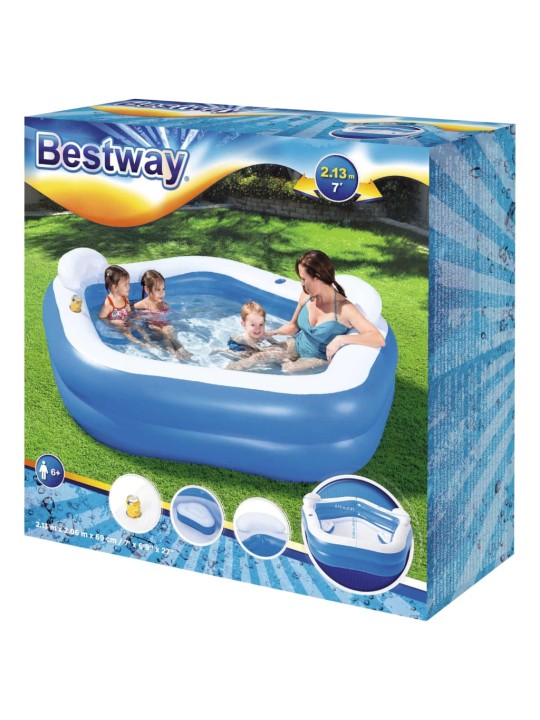 Bestway baseins family fun lounge, 213x206x69 cm