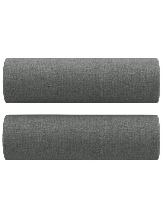 Divvietīgs dīvāns ar spilveniem, tumši pelēks, 120 cm, audums