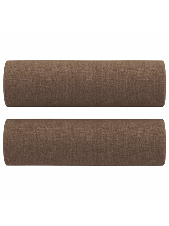 Divvietīgs dīvāns ar spilveniem, brūns, 120 cm, audums