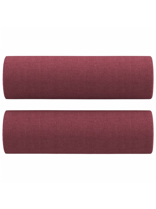 Divvietīgs dīvāns ar spilveniem, vīnsarkans, 120 cm, audums