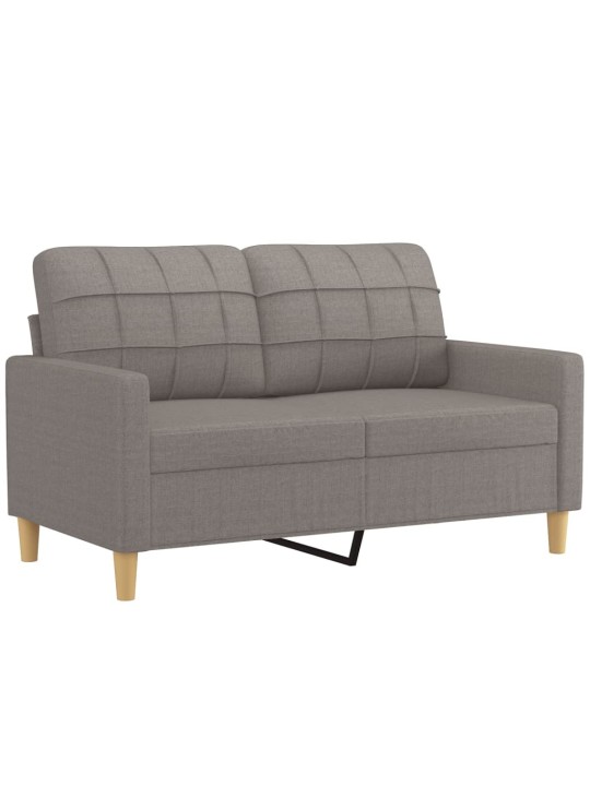 Divvietīgs dīvāns ar spilveniem, pelēkbrūns, 120 cm, audums
