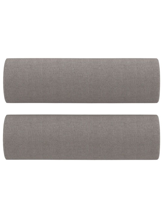 Divvietīgs dīvāns ar spilveniem, pelēkbrūns, 120 cm, audums
