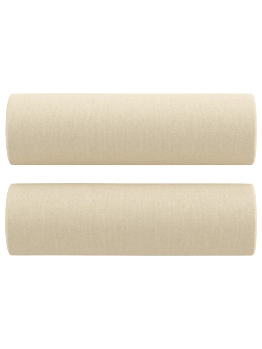 Divvietīgs dīvāns ar spilveniem, krēmkrāsas, 140 cm, audums