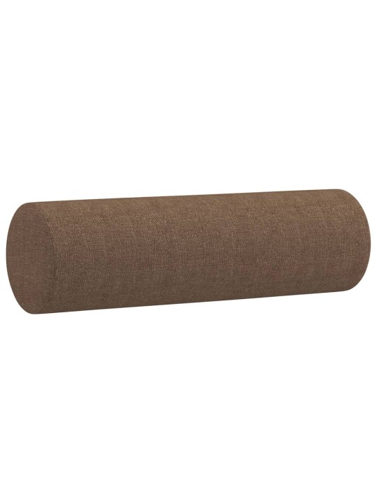 Divvietīgs dīvāns ar spilveniem, brūns, 140 cm, audums