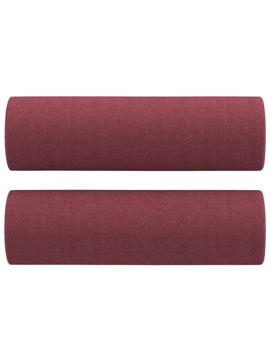 Divvietīgs dīvāns ar spilveniem, vīnsarkans, 140 cm, audums