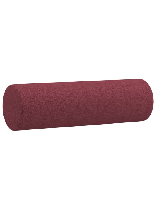 Divvietīgs dīvāns ar spilveniem, vīnsarkans, 140 cm, audums