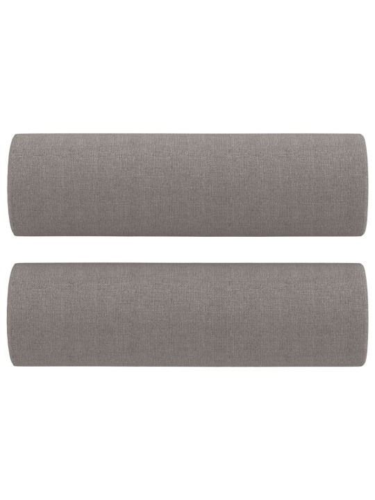 Divvietīgs dīvāns ar spilveniem, pelēkbrūns, 140 cm, audums