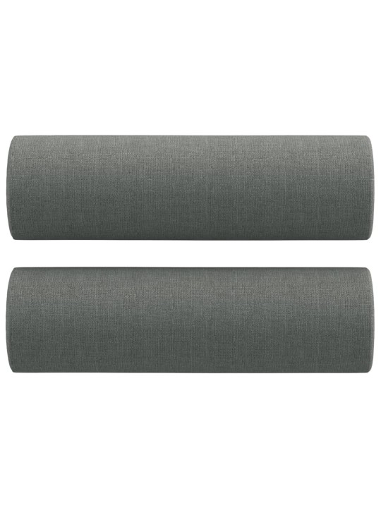 Divvietīgs dīvāns ar spilveniem, tumši pelēks, 120 cm, audums
