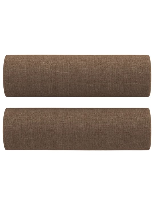 Divvietīgs dīvāns ar spilveniem, brūns, 120 cm, audums