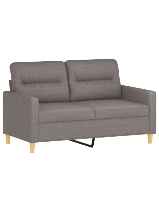 Divvietīgs dīvāns ar spilveniem, pelēkbrūns, 120 cm, audums
