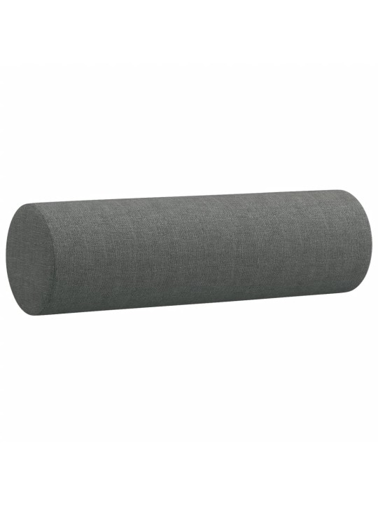 Divvietīgs dīvāns ar spilveniem, tumši pelēks, 140 cm, audums