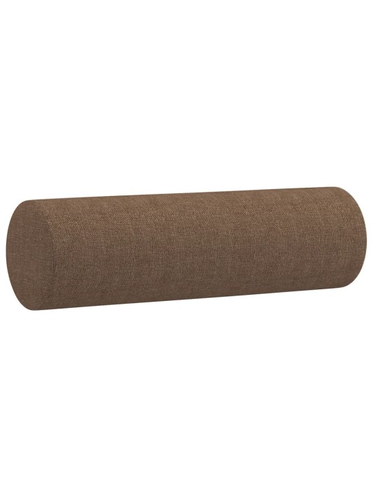 Divvietīgs dīvāns ar spilveniem, brūns, 140 cm, audums