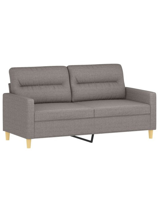 Divvietīgs dīvāns ar spilveniem, pelēkbrūns, 140 cm, audums