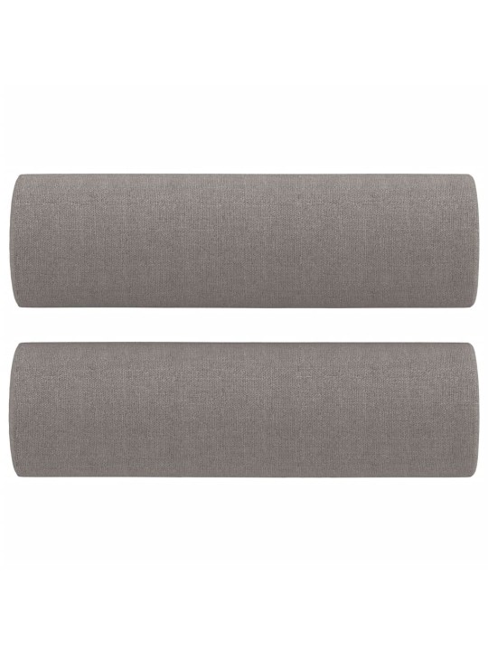 Divvietīgs dīvāns ar spilveniem, pelēkbrūns, 140 cm, audums
