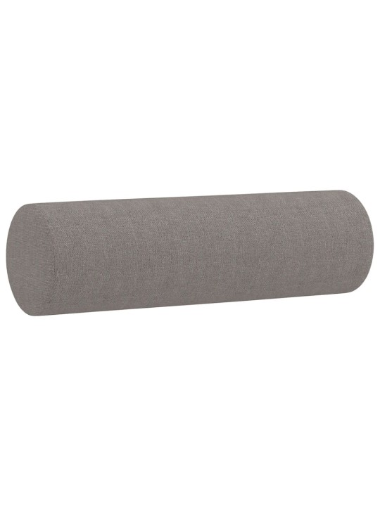 Divvietīgs dīvāns ar spilveniem, pelēkbrūns, 140 cm, audums