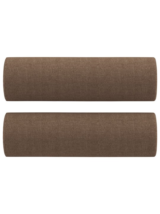 Divvietīgs dīvāns ar spilveniem, brūns, 120 cm, audums