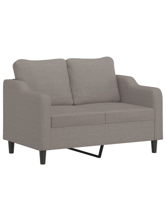 Divvietīgs dīvāns ar spilveniem, pelēkbrūns, 120 cm, audums