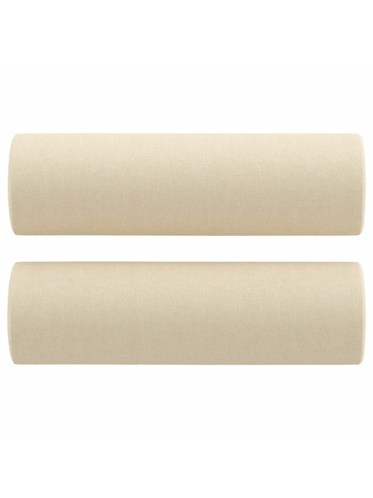 Divvietīgs dīvāns ar spilveniem, krēmkrāsas, 140 cm, audums
