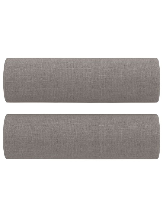 Divvietīgs dīvāns ar spilveniem, pelēkbrūns, 140 cm, audums