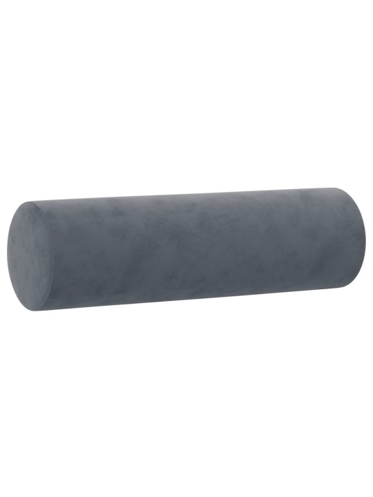Divvietīgs dīvāns ar spilveniem, tumši pelēks, 120 cm, samts