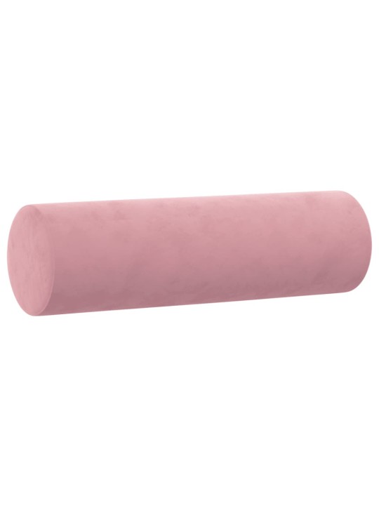 Divvietīgs dīvāns ar spilveniem, rozā, 140 cm, samts
