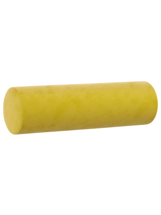Divvietīgs dīvāns ar spilveniem, dzeltens, 140 cm, samts