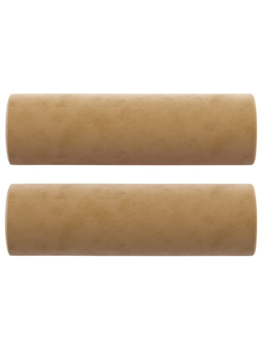 Divvietīgs dīvāns ar spilveniem, brūns, 140 cm, samts