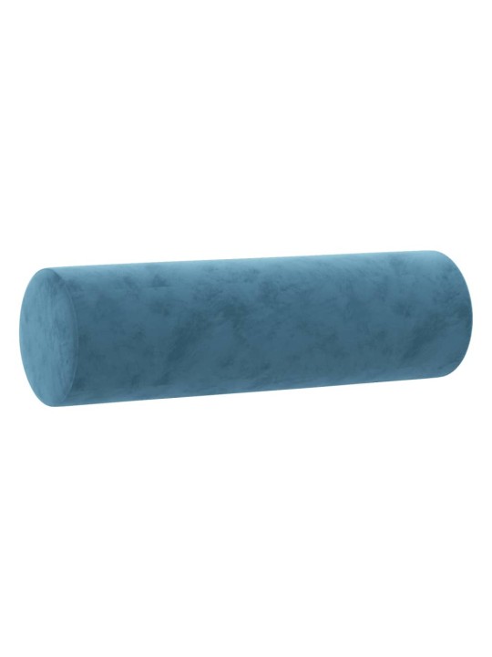 Divvietīgs dīvāns ar spilveniem, zils, 140 cm, samts