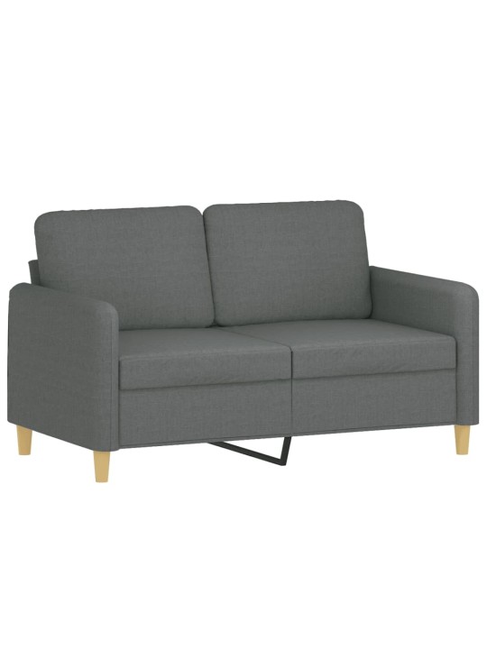 Divvietīgs dīvāns ar spilveniem, tumši pelēks, 120 cm, audums