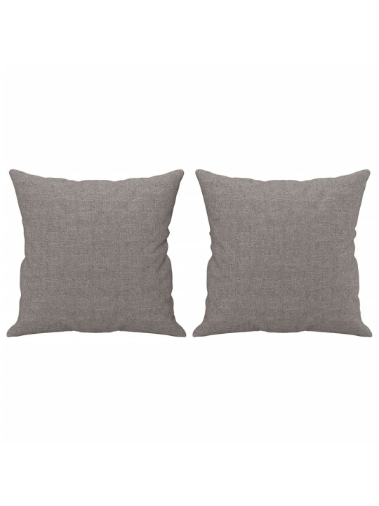 Divvietīgs dīvāns ar spilveniem, pelēkbrūns, 120 cm, audums
