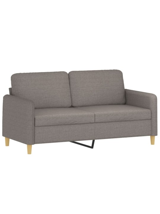 Divvietīgs dīvāns ar spilveniem, pelēkbrūns, 140 cm, audums