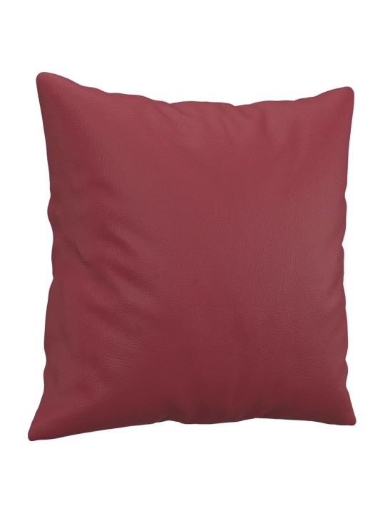 Divvietīgs dīvāns, spilveni, vīnsarkans, 120 cm, mākslīgā āda