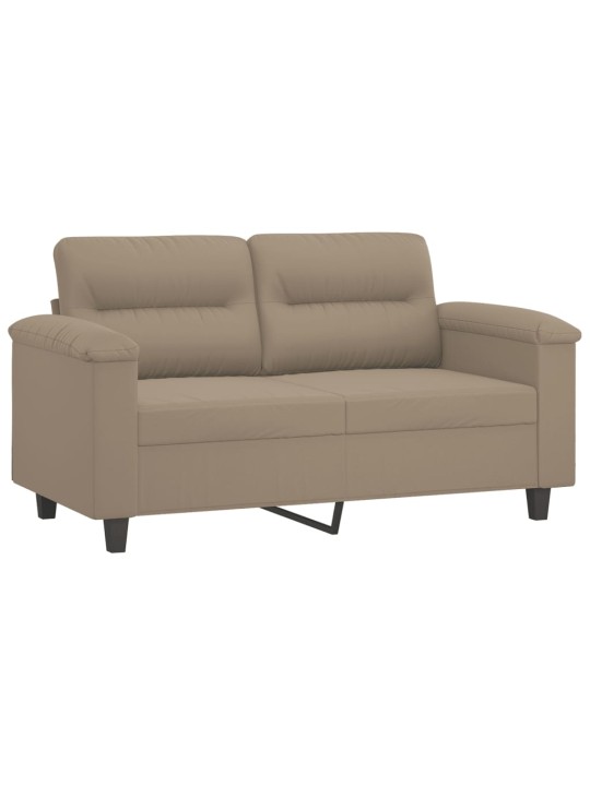 Divvietīgs dīvāns ar spilveniem, pelēkbrūns, 120 cm, audums