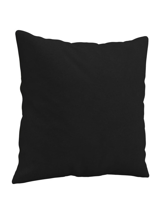 Divvietīgs dīvāns ar spilveniem, melns, 120 cm, audums