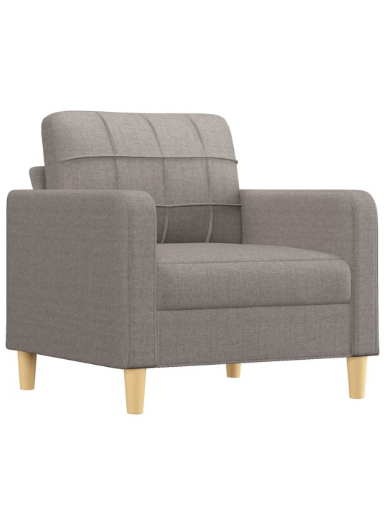 Atpūtas krēsls ar kājsoliņu, 60 cm, pelēkbrūns audums
