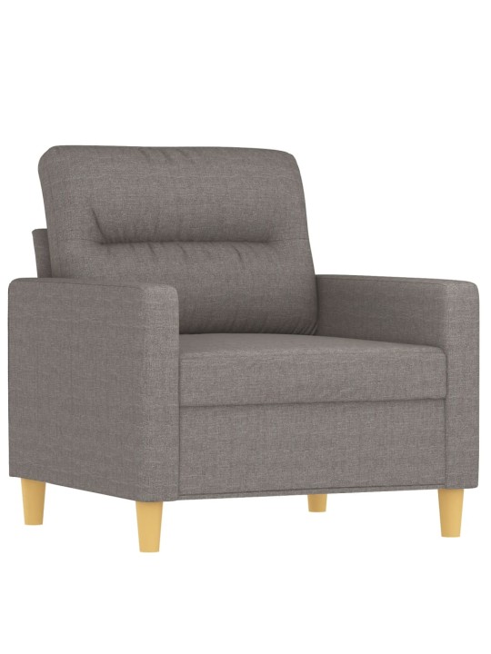 Atpūtas krēsls ar kājsoliņu, 60 cm, pelēkbrūns audums