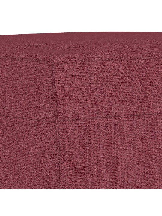 Atpūtas krēsls ar kājsoliņu, 60 cm, vīnsarkans audums