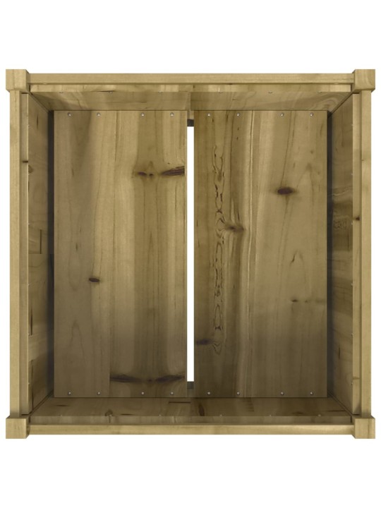 Dārza puķu kaste, 70x70x70 cm, impregnēts priedes koks