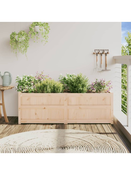 Dārza puķu kaste, 150x50x50 cm, priedes masīvkoks
