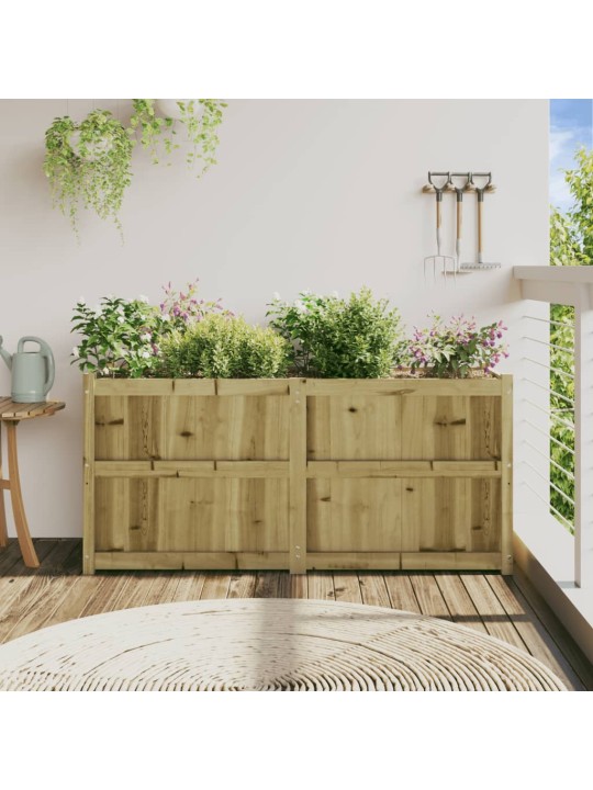 Dārza puķu kaste, 150x50x70 cm, impregnēts priedes koks